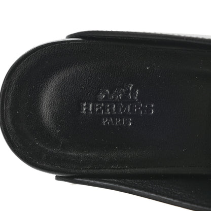Hermes Calfskin Calya Mules 36 Black 7 of 10