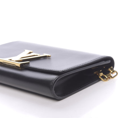 Louis Vuitton Calfskin Chain Louise MM Black 8 of 11