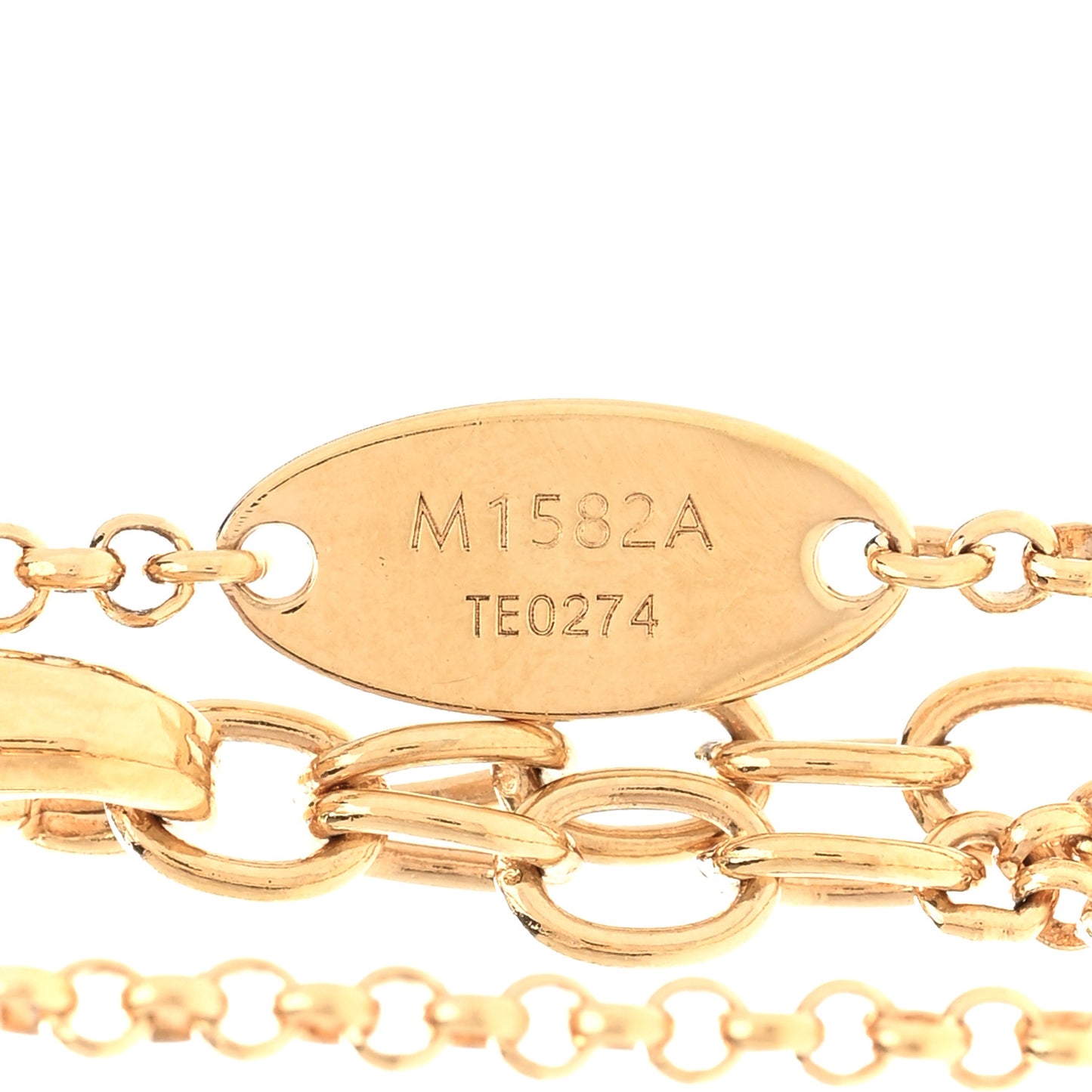 Metal Crystal LV Lady Bracelet Gold