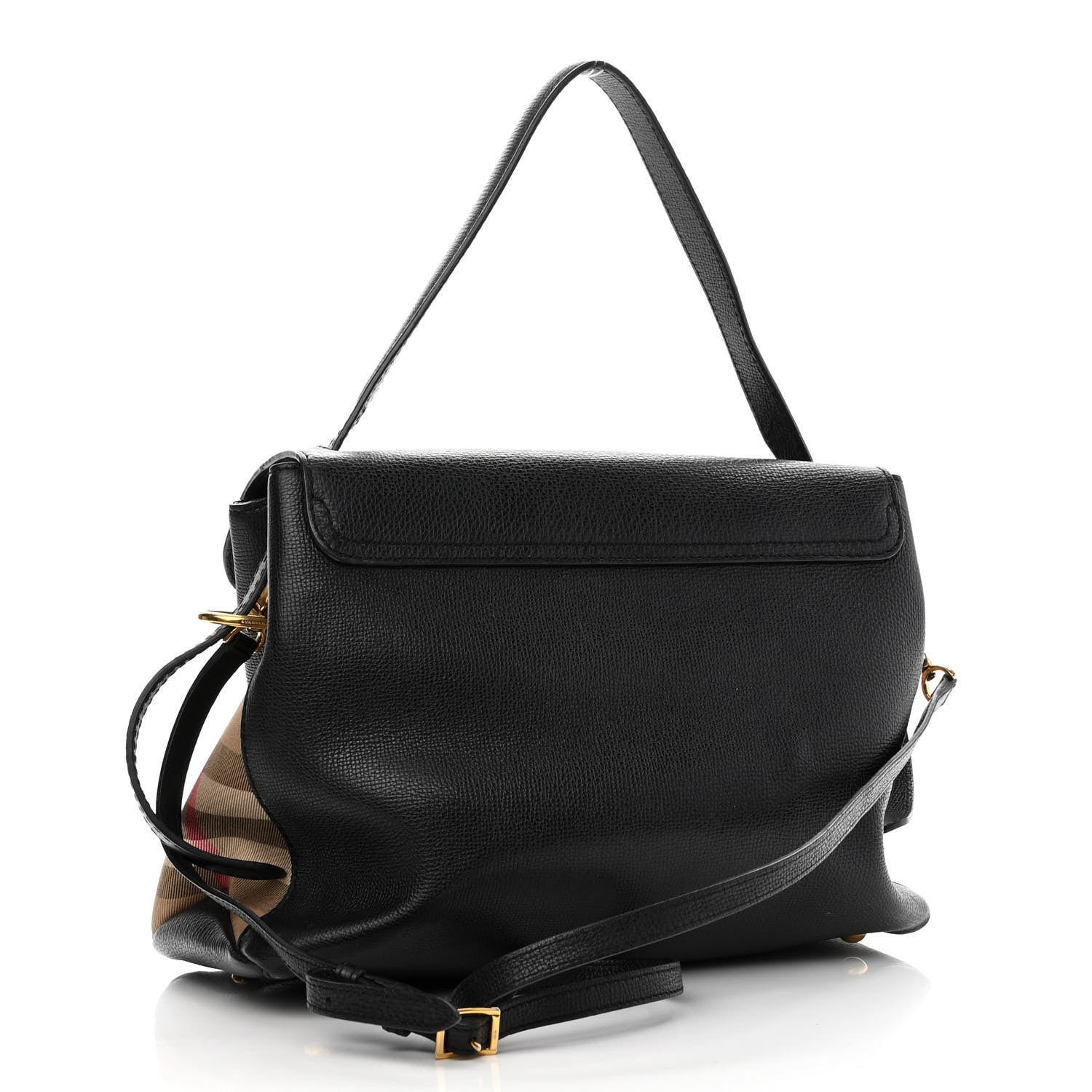 Burberry Derby Calfskin House Check Medium Camberley Black 3 of 9