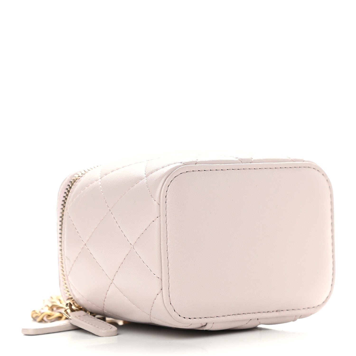 Chanel Lambskin Quilted Pearl Crush Mini Vanity Case With Chain Light Purple 4 of 9