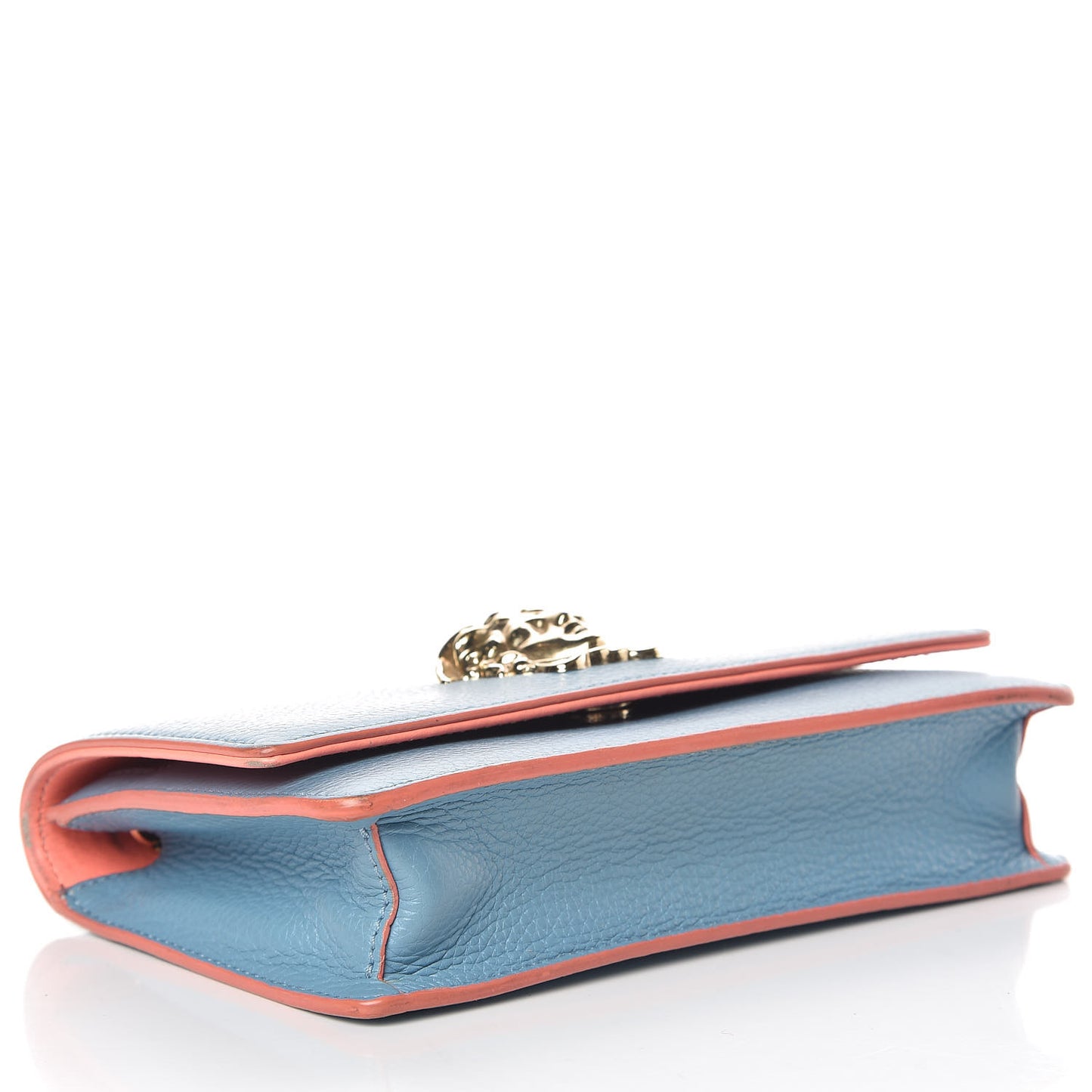 Grained Calfskin Palazzo Chain Evening Bag Blue