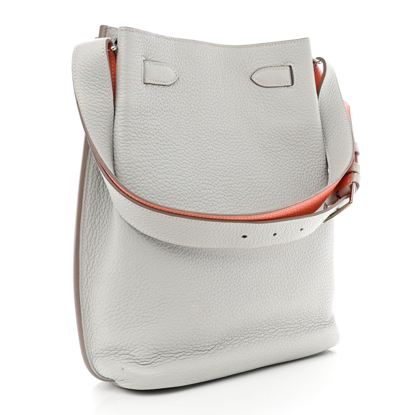 Taurillon Clemence Verso So Kelly 22 Gris Perle Crevette