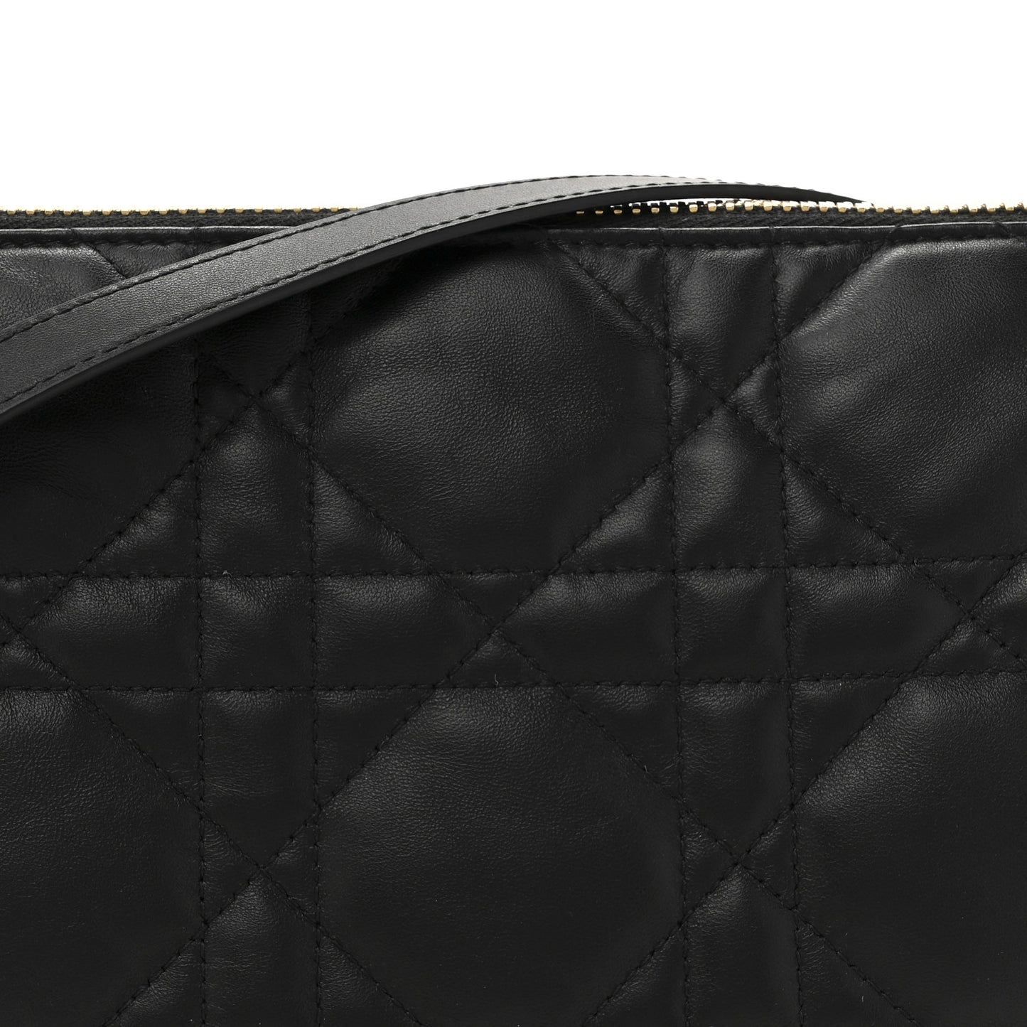 Lambskin Cannage Medium Dior Vibe Hobo Bag Black