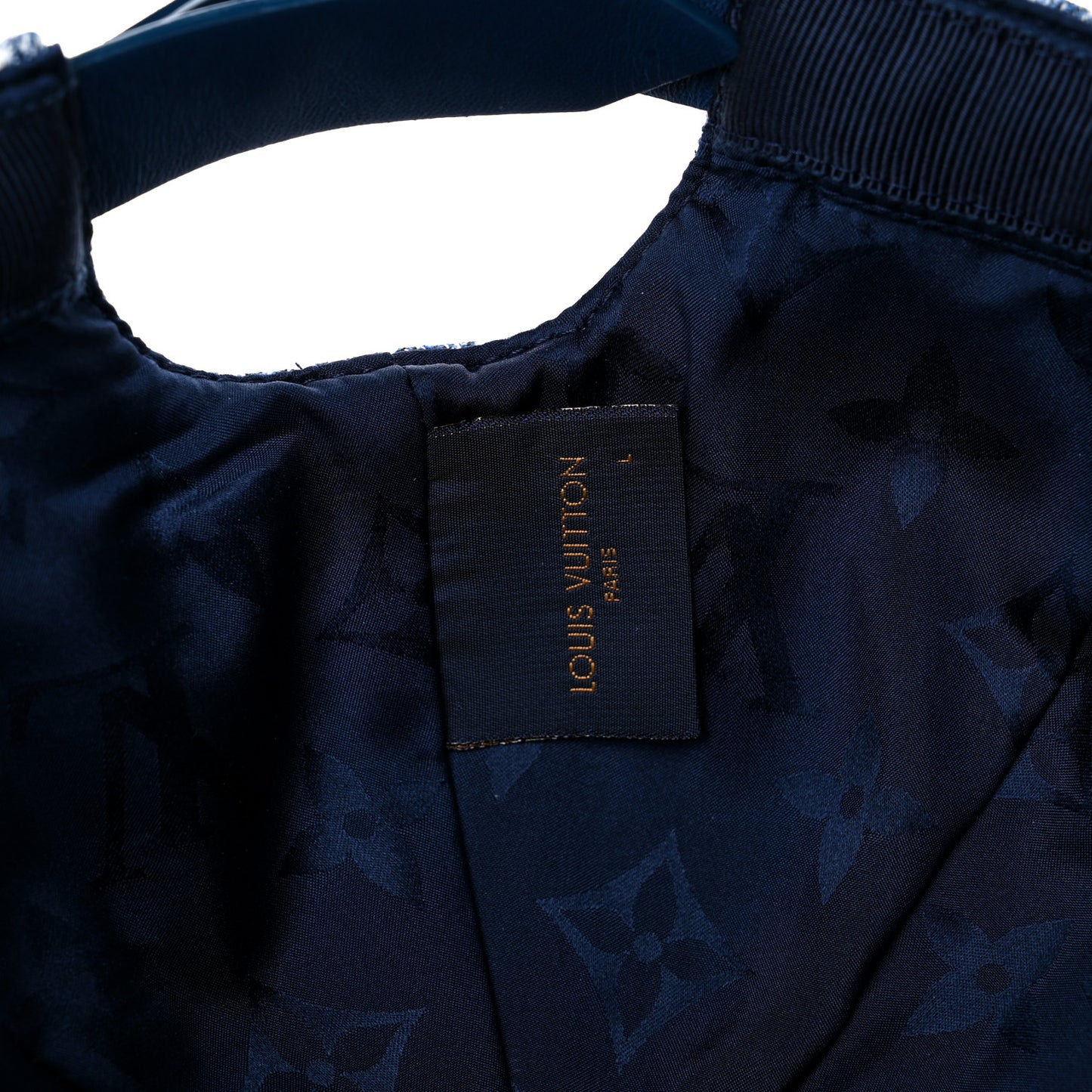 Monogram Jacquard Cap L Blue
