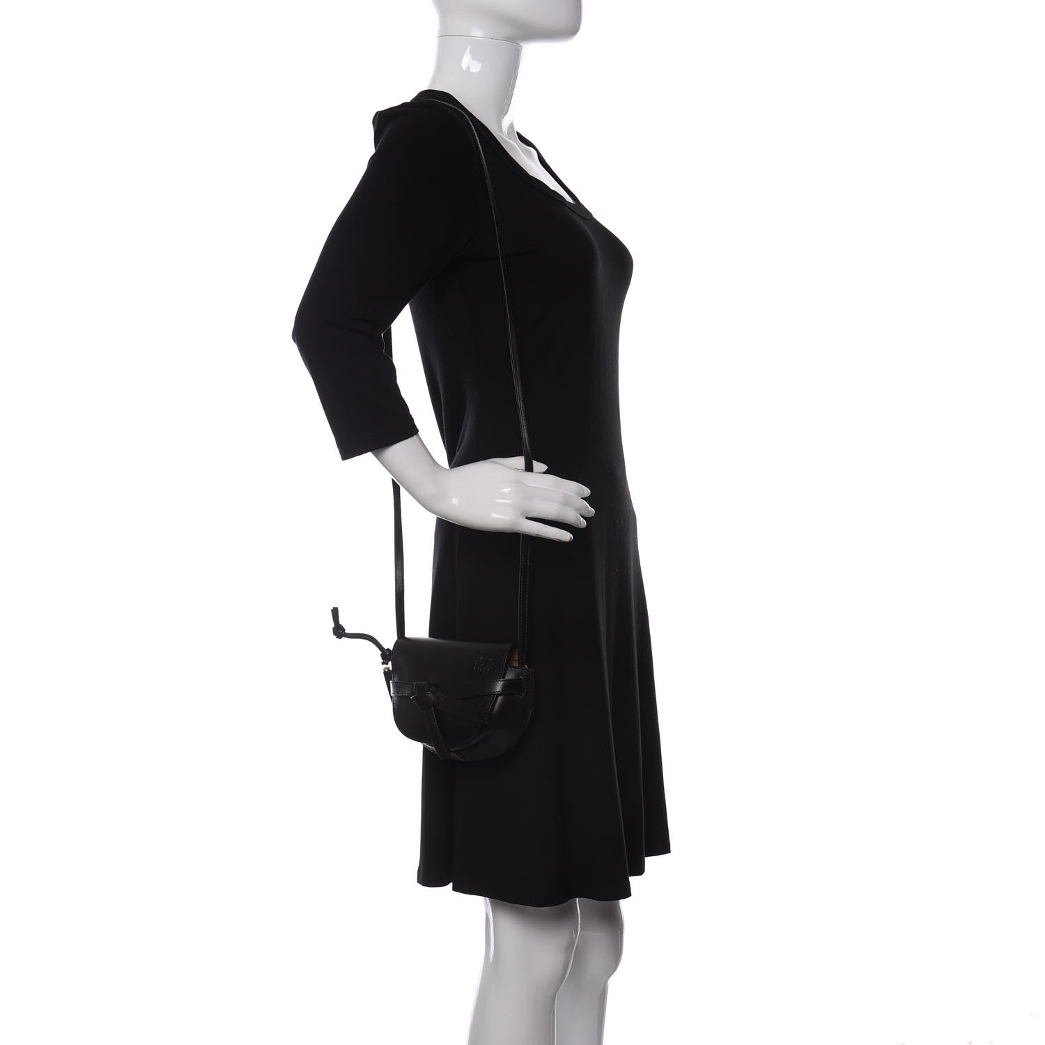 Loewe Calfskin Mini Gate Crossbody Bag Black 2 of 13