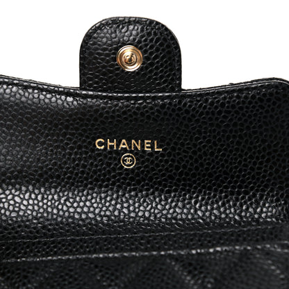 Chanel Caviar Quilted Flap Card Holder Wallet Black 6 of 9