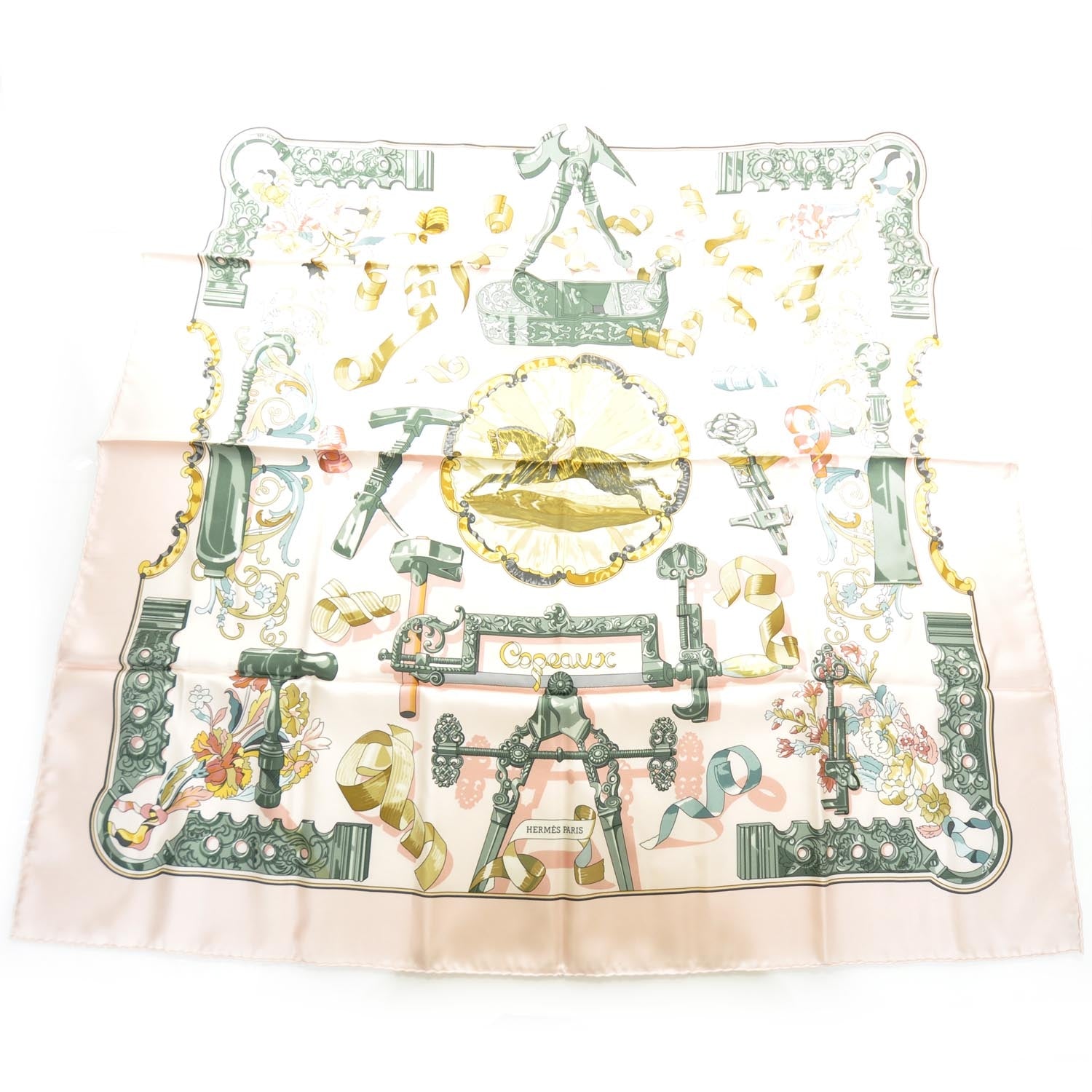 Hermes Silk Copeaux Scarf 90 1 of 5