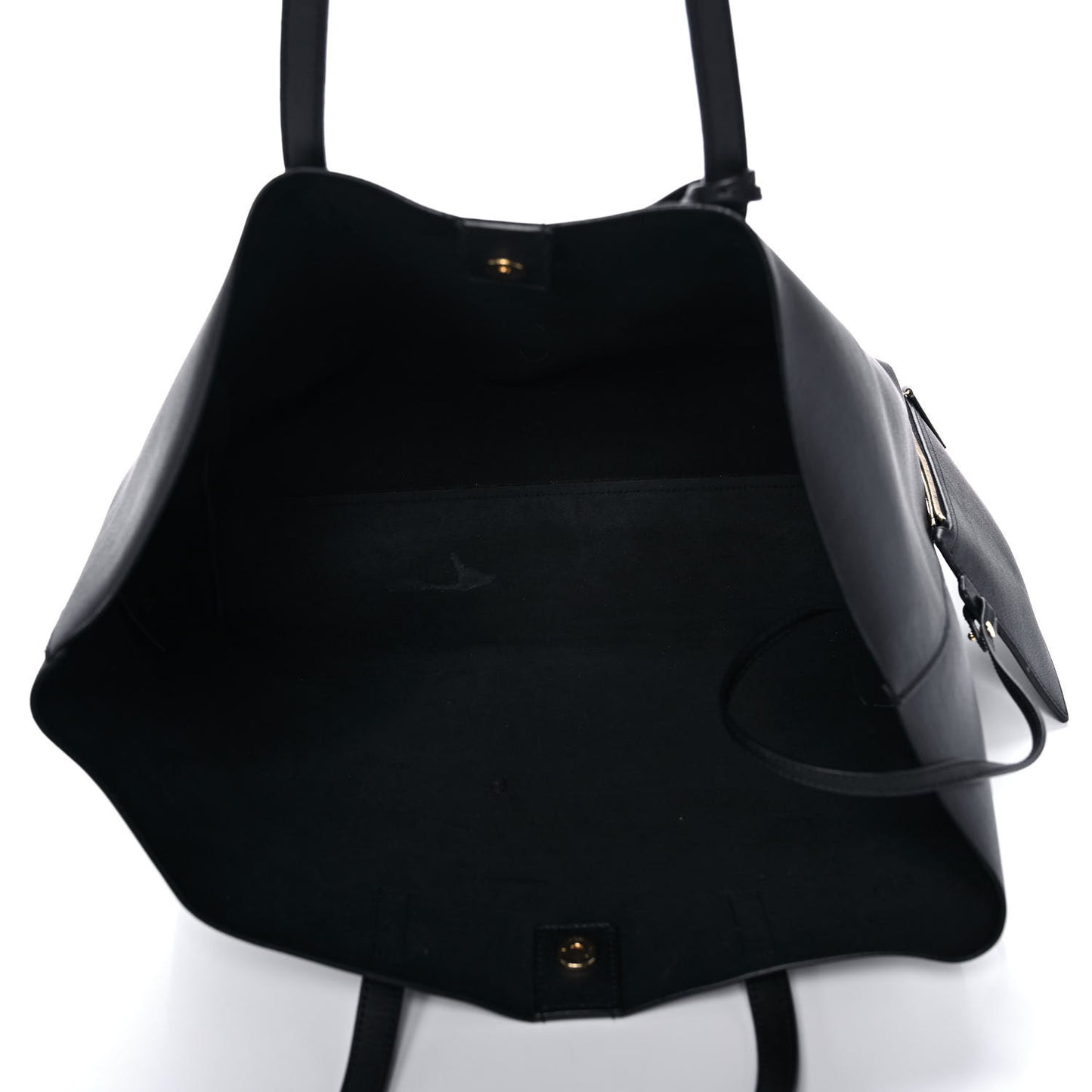 Calfskin Large Shopping Tote Black