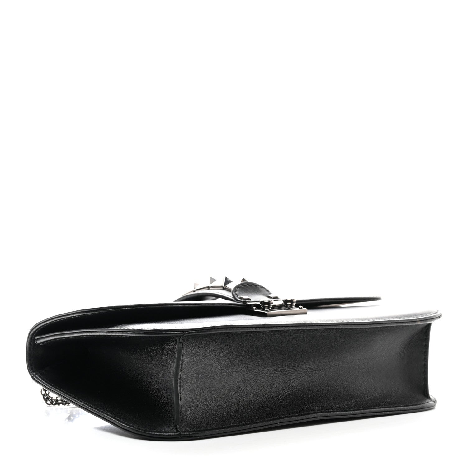 Valentino Garavani Vitello Medium Glam Lock Rockstud Flap Black 4 of 10