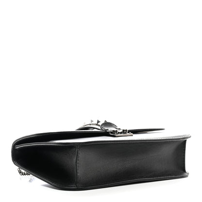 Valentino Garavani Vitello Medium Glam Lock Rockstud Flap Black 4 of 10