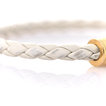 Louis Vuitton Calfskin Monogram Braided Bracelet White 6 of 6