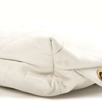 Chanel Shiny Calfskin Quilted Chanel 22 Backpack White 10 of 10