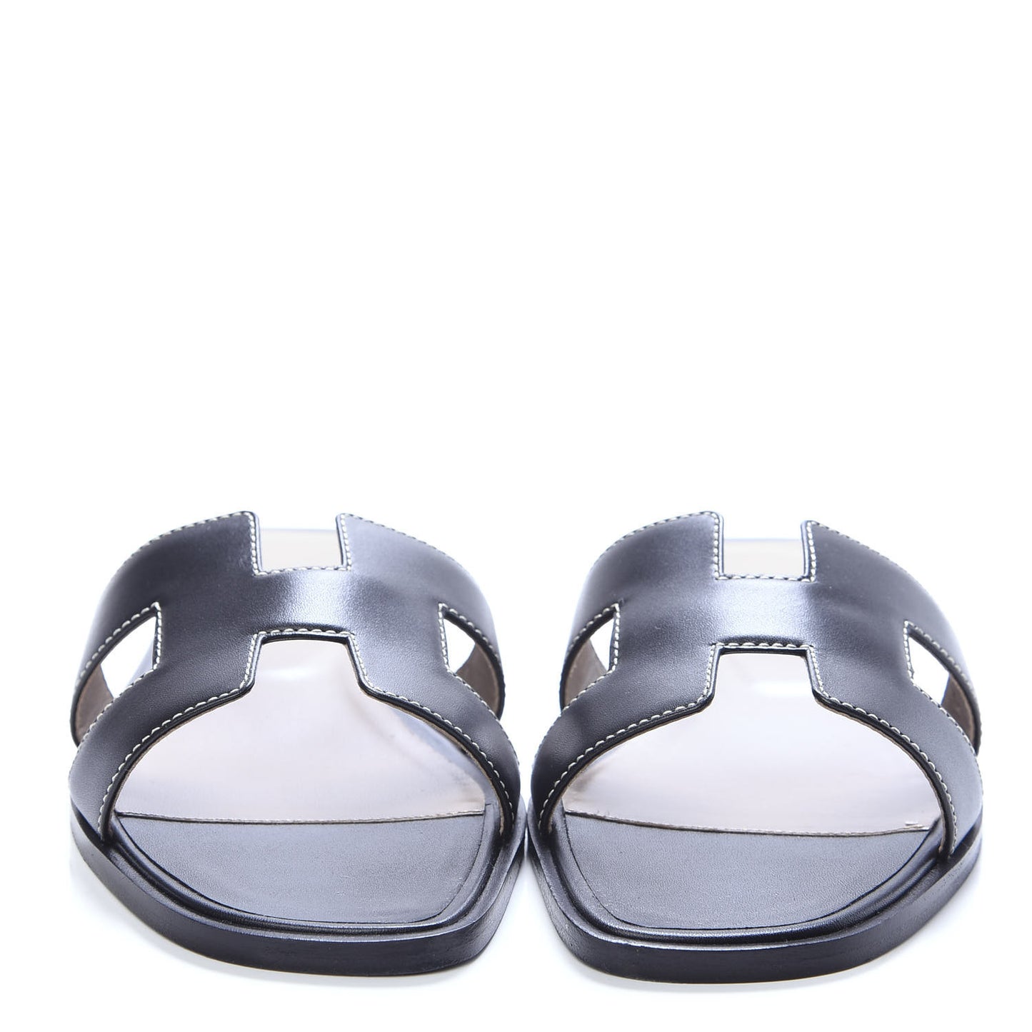 Box Calfskin Oran Sandals 38 Black