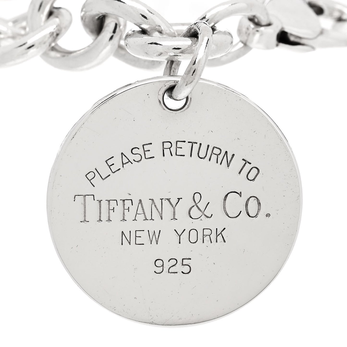Sterling Silver Return to Tiffany Round Tag Charm Bracelet