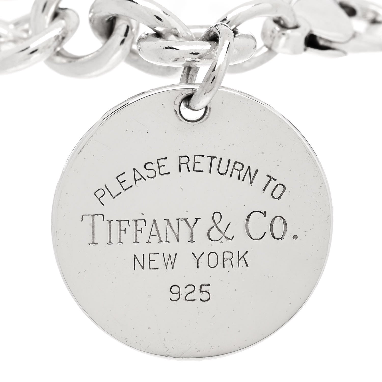 Tiffany Sterling Silver Return to Tiffany Round Tag Charm Bracelet 3 of 3