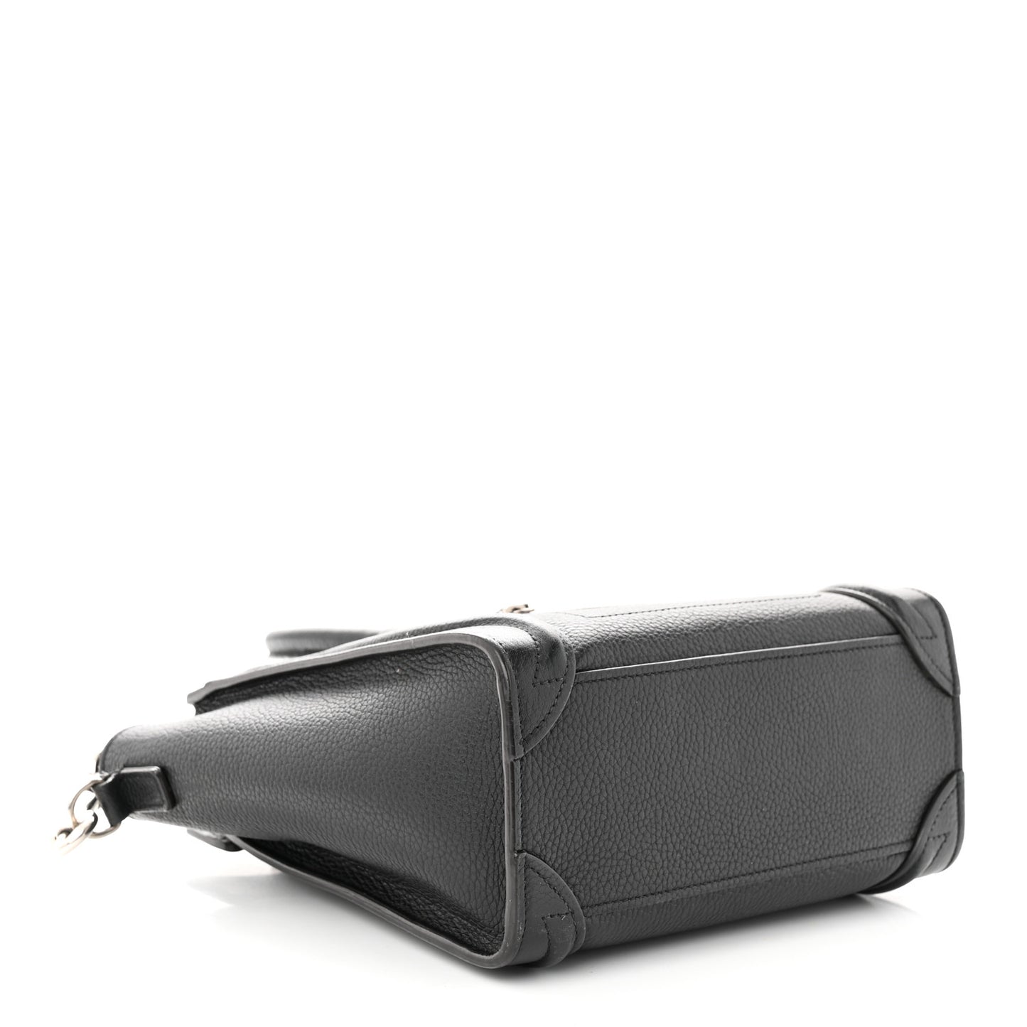 Drummed Calfskin Nano Luggage Black