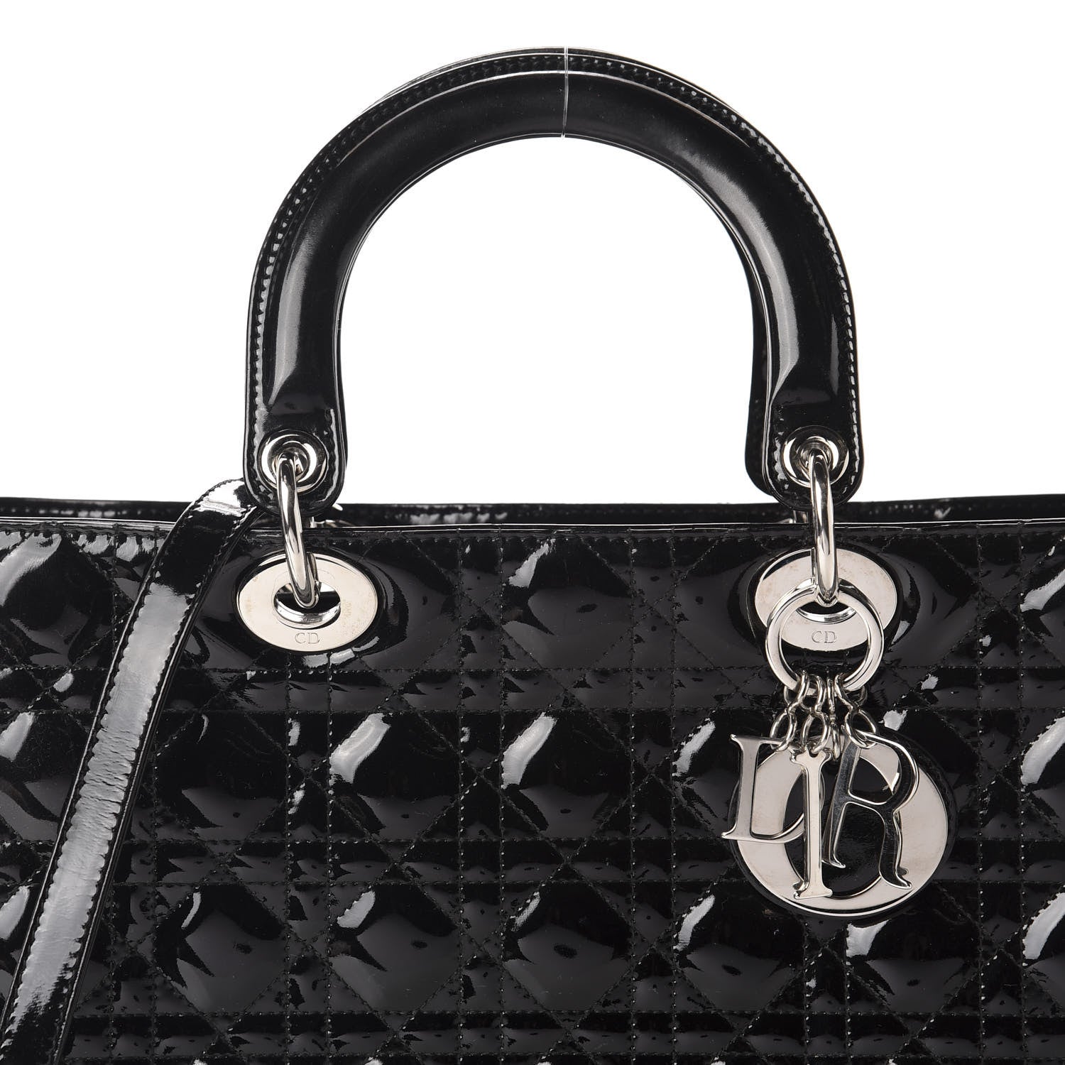 Christian Dior Patent Cannage Large Lady Dior Black 11 of 11