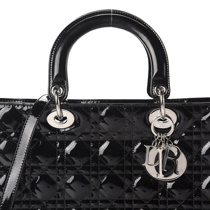 Christian Dior Patent Cannage Large Lady Dior Black 11 of 11