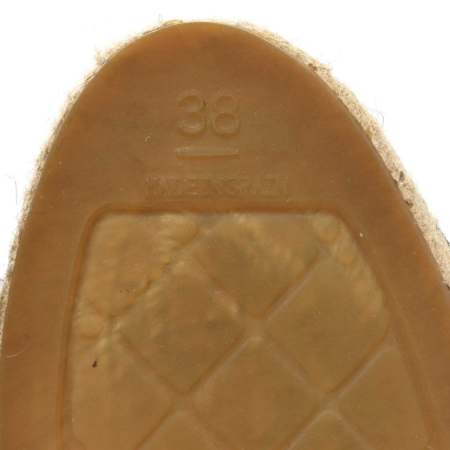 Chanel Lambskin CC Espadrilles 38 Beige Black 6 of 10