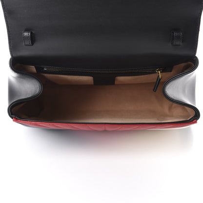 Gucci Calfskin Bamboo Trapuntata Queen Margaret Top Handle Bag Blue Agata Hibiscus Red Mystic White Sugar Pink 5 of 11