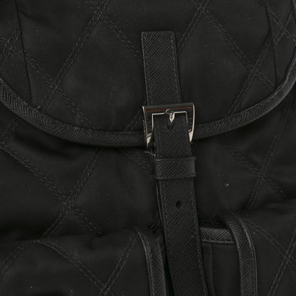 Prada Tessuto Nylon Saffiano Vela Quilted Backpack Black 12 of 13