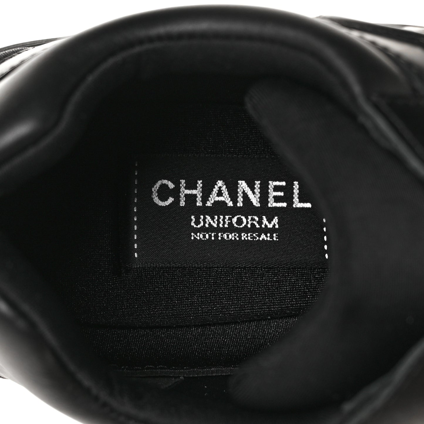 Calfskin Lambskin CC Uniform Sneakers 40 Black