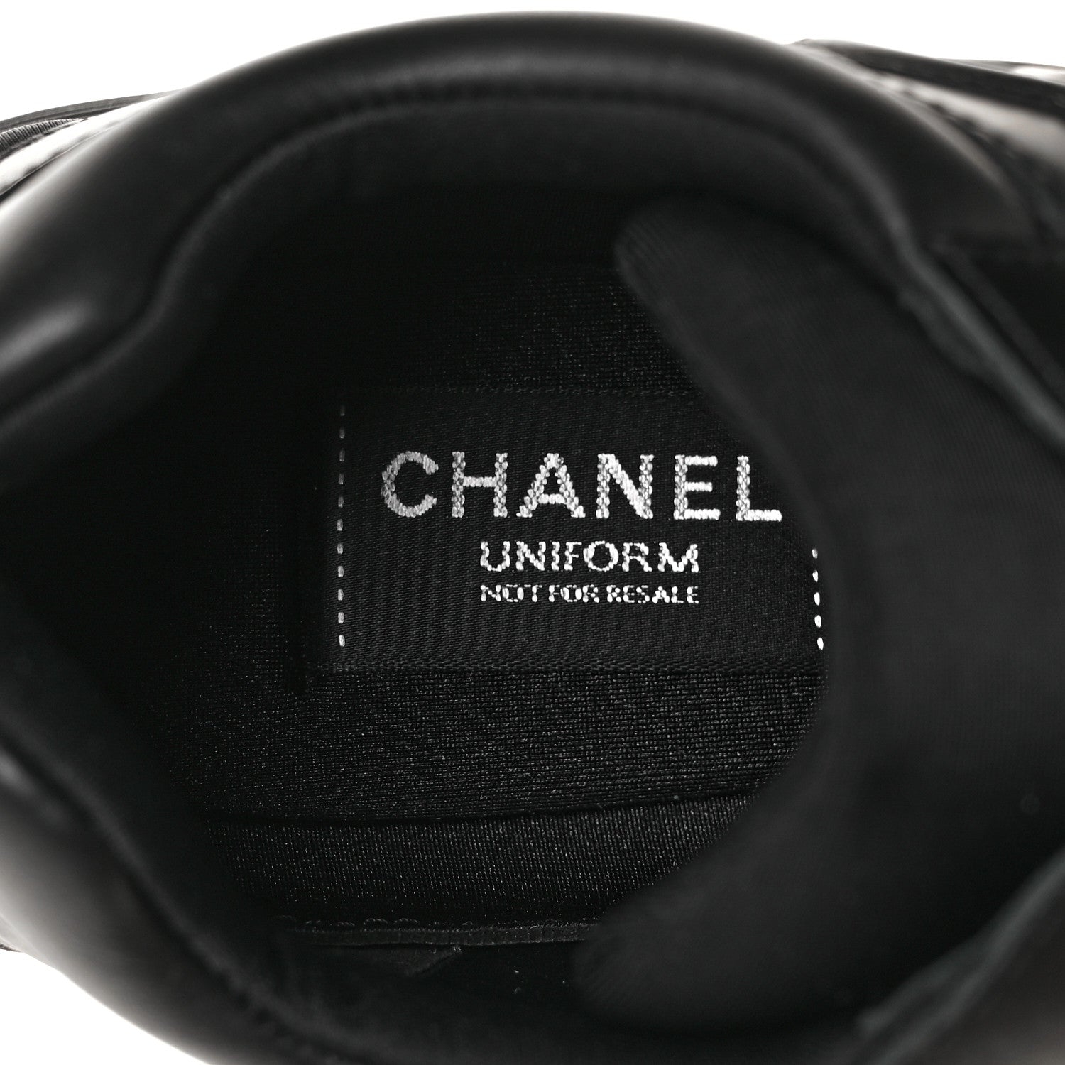 Chanel Calfskin Lambskin CC Uniform Sneakers 40 Black 7 of 7