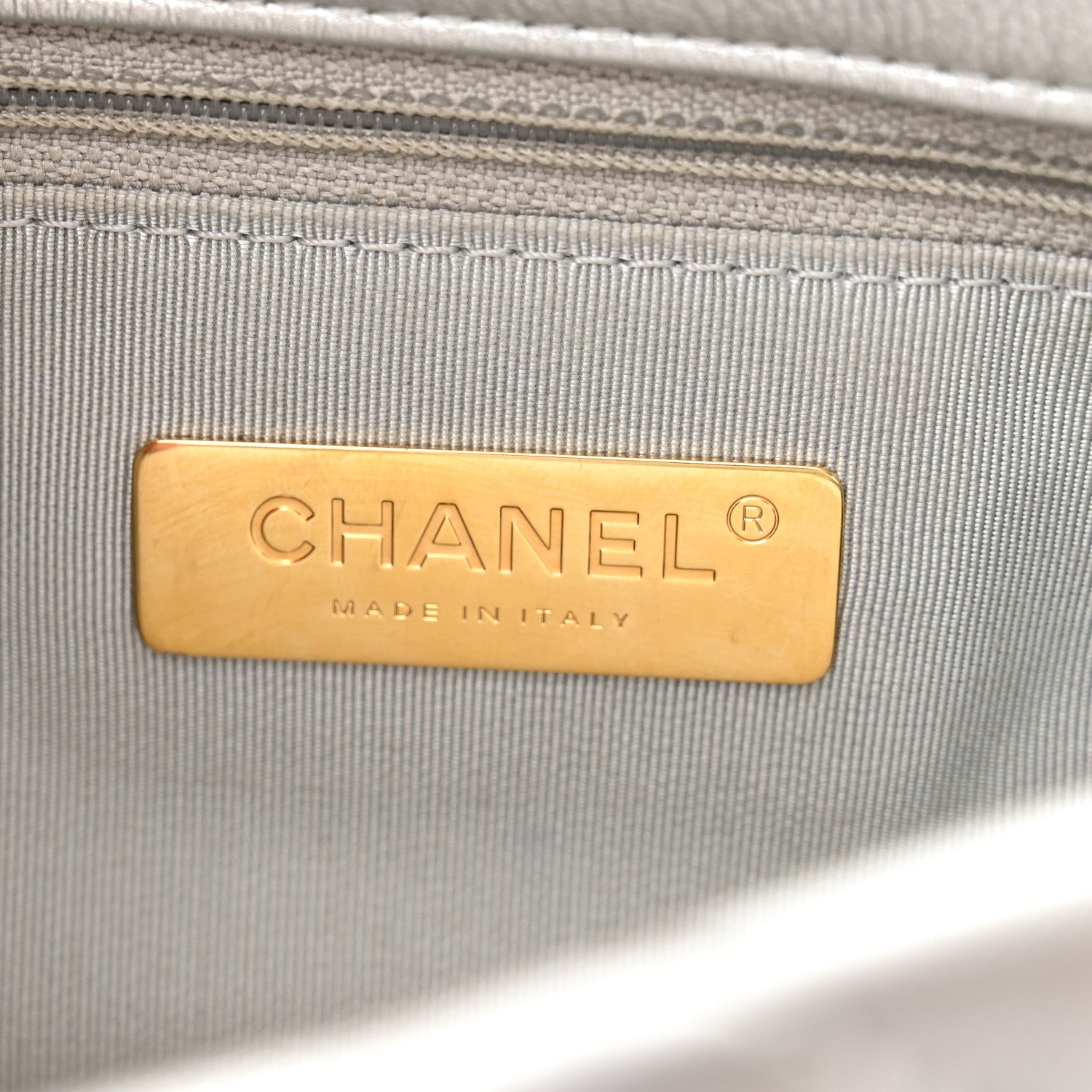 Chanel Metallic Goatskin Quilted Medium Chanel 19 Flap Silver 6 of 10