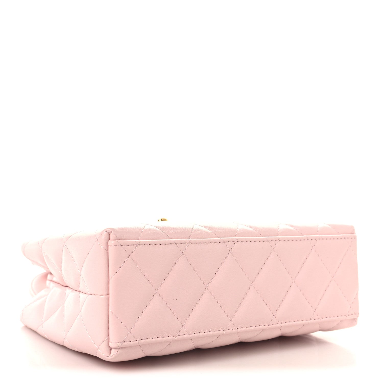 Chanel Shiny Aged Calfskin Quilted Nano Kelly Shopper Light Pink 4 of 11