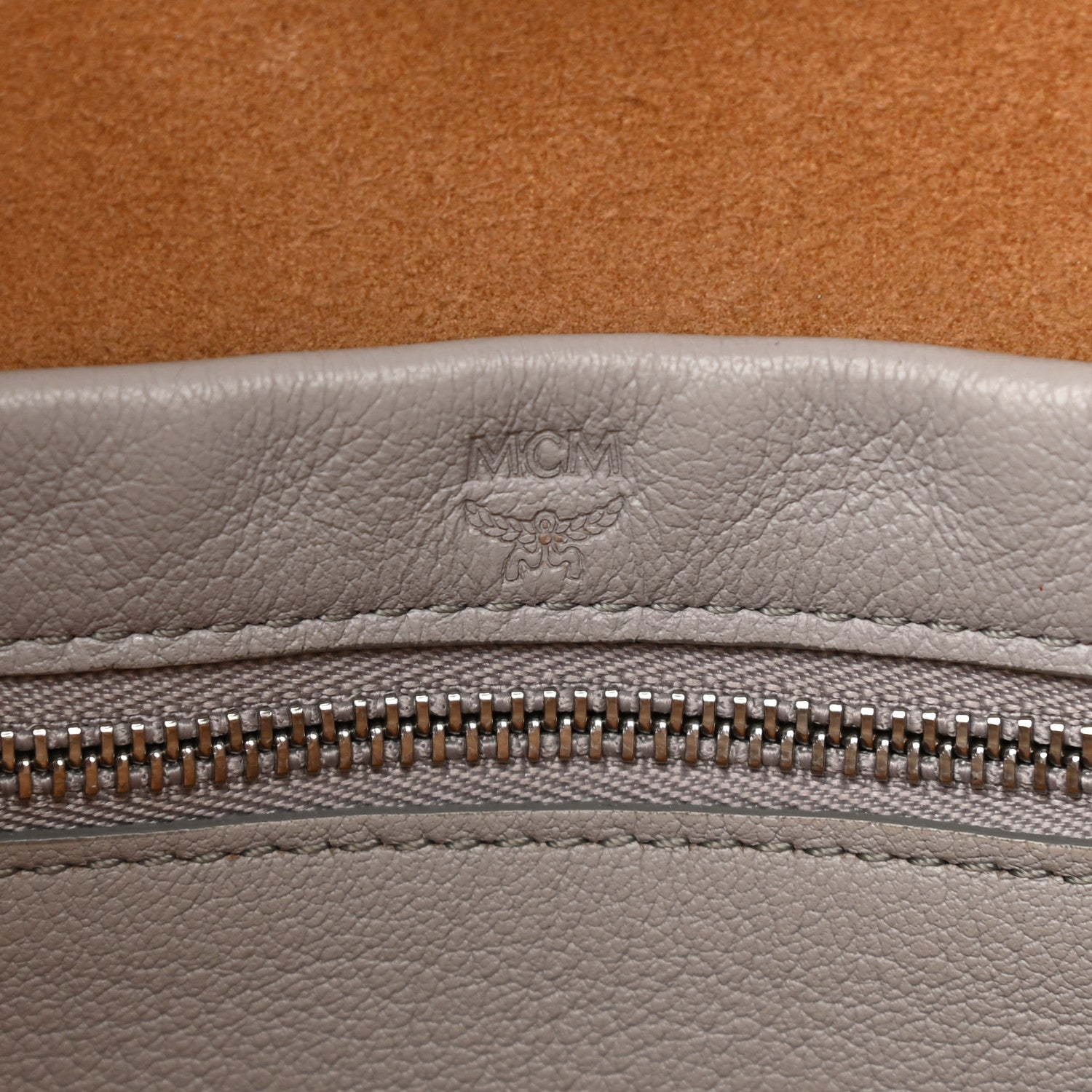 MCM Calfskin Ottomar Monogram Sarah Convertible Hobo Dove 6 of 14