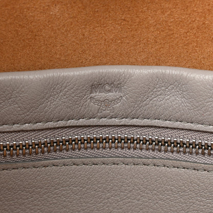 MCM Calfskin Ottomar Monogram Sarah Convertible Hobo Dove 6 of 14