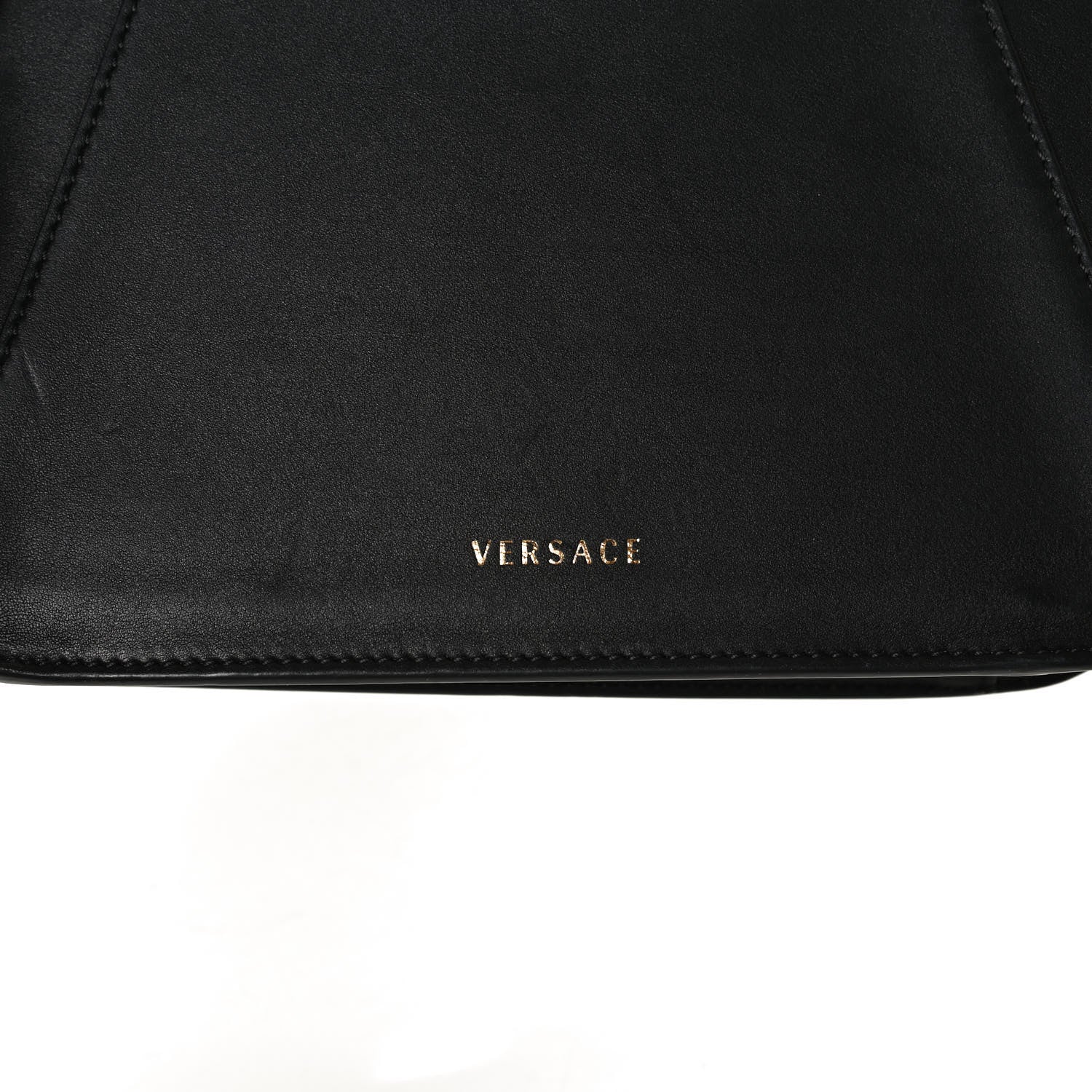 Versace Vitello Barocco Virtus Top Handle Shoulder Bag Black 13 of 17