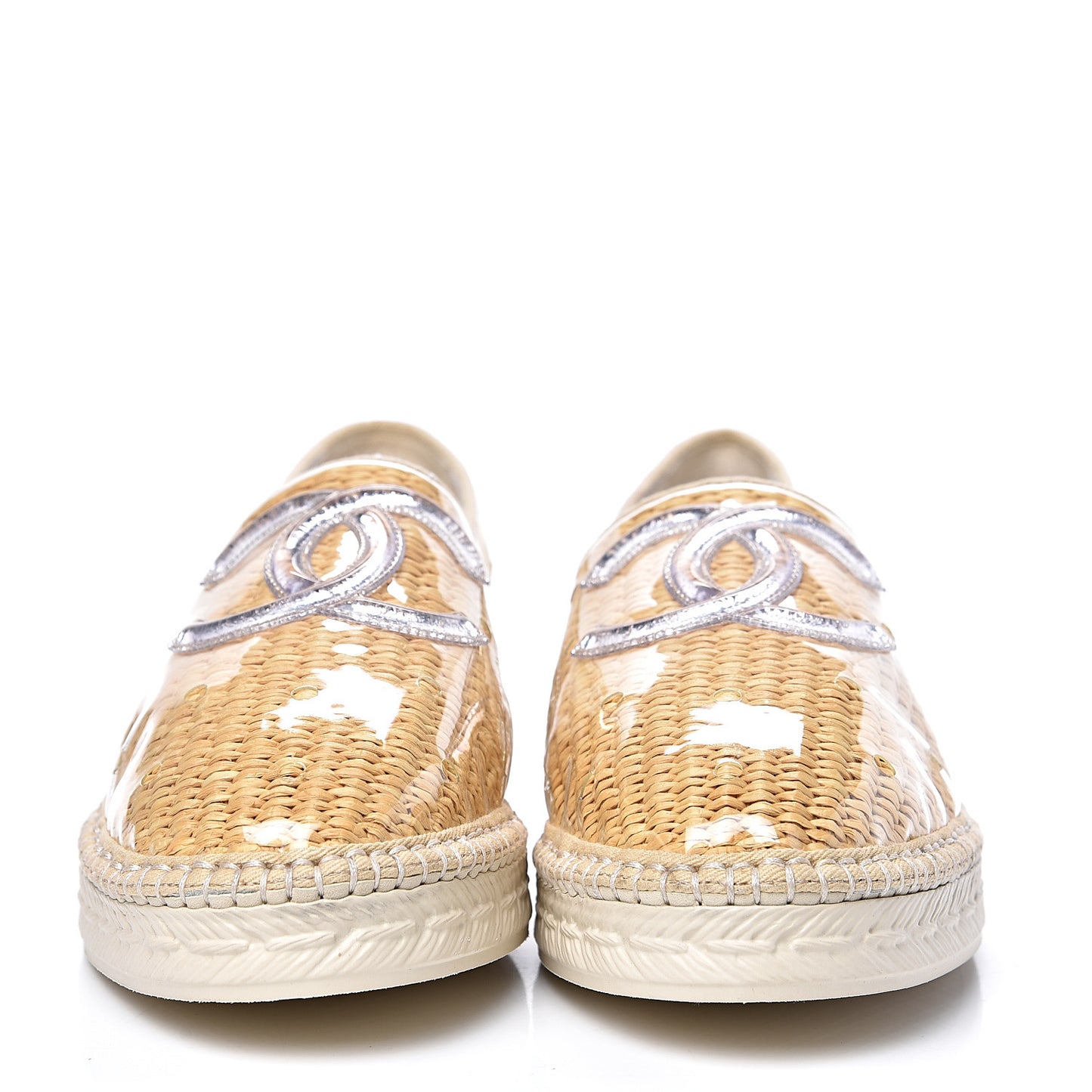 PVC Raffia CC Espadrilles 41 Beige