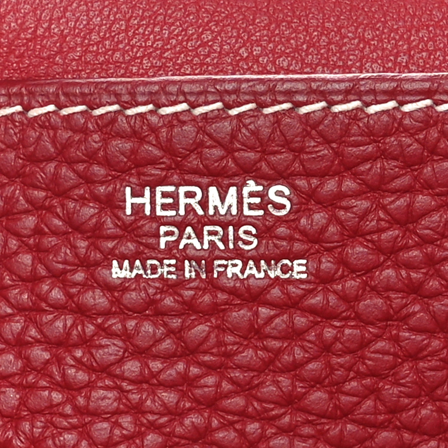 Hermes Taurillon Clemence Halzan 31 GM Rouge Grenat 6 of 10