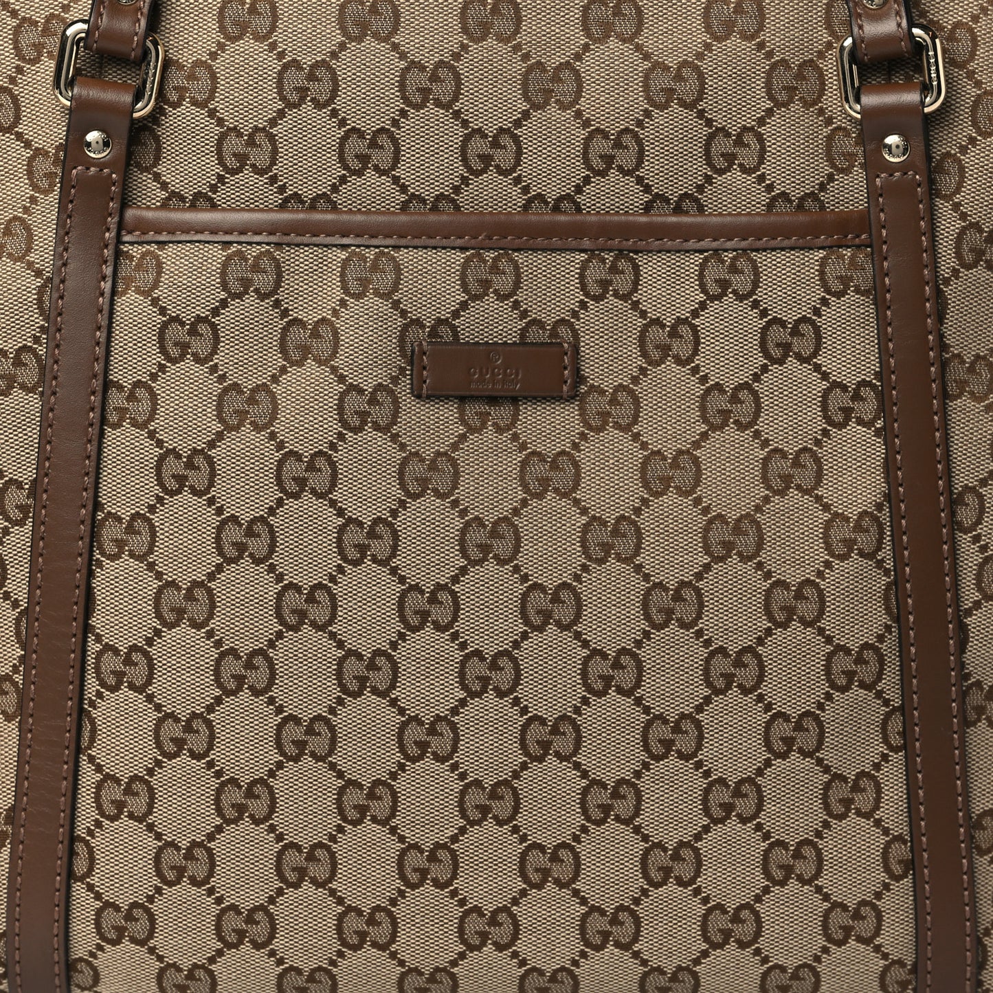 GG Supreme Monogram Medium Joy Tote Brown