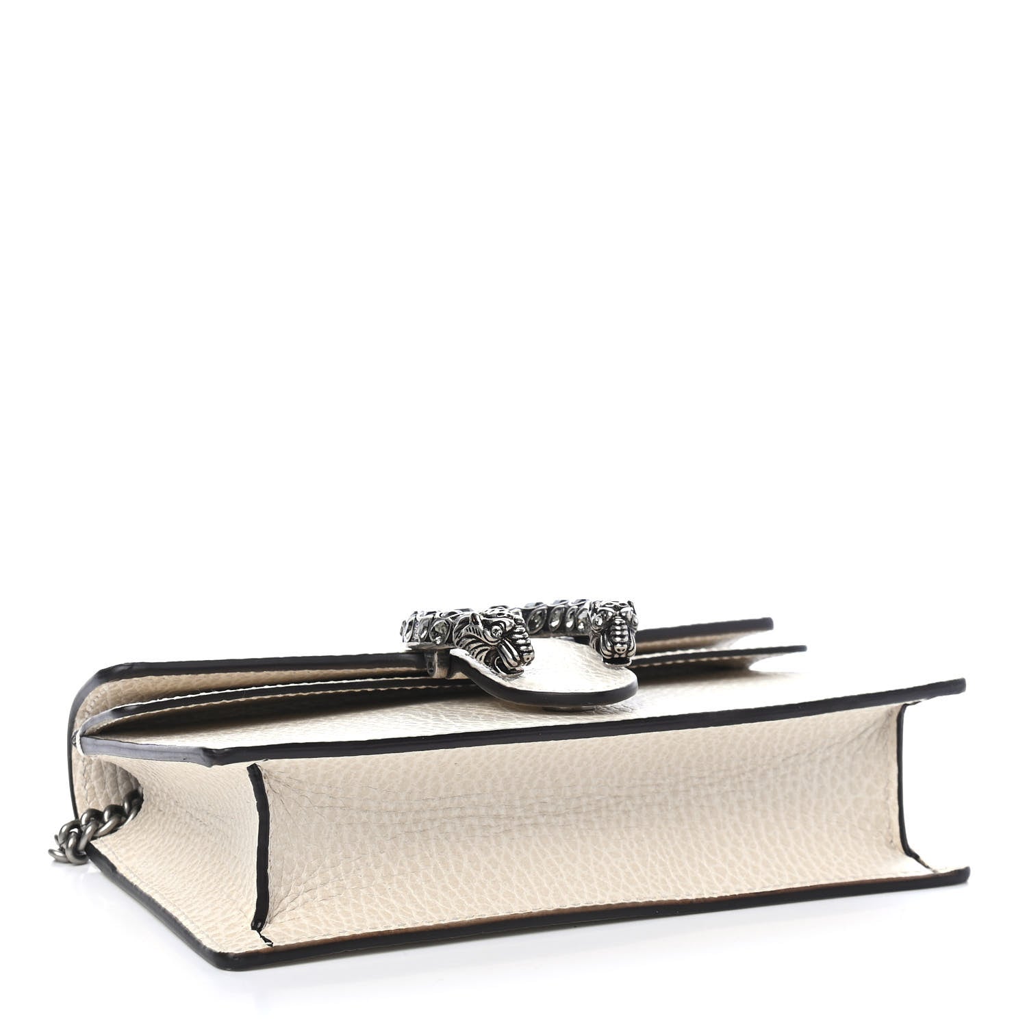 Gucci Dollar Calfskin Crystal Super Mini Dionysus Shoulder Bag Mystic White Black Diamond 4 of 9