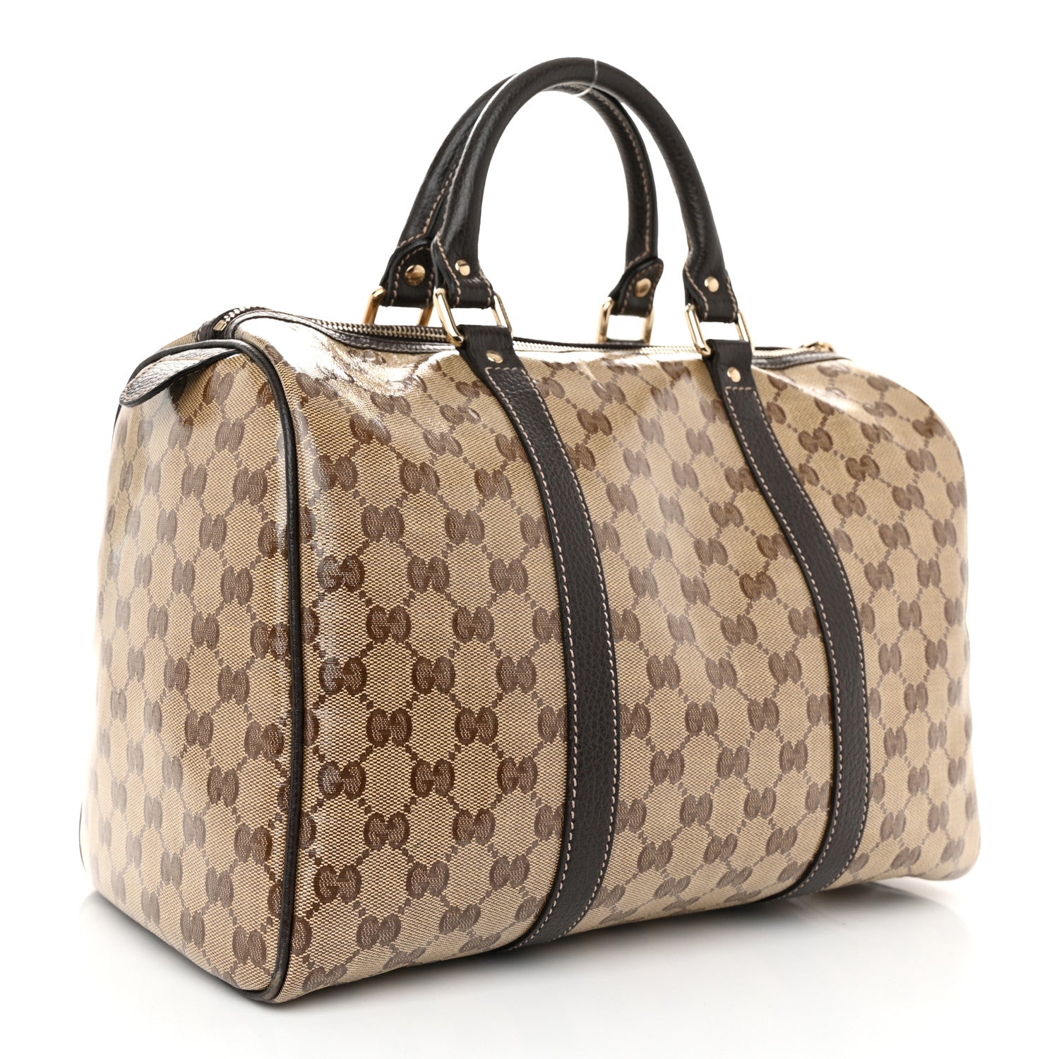 Gucci Crystal Monogram Medium Joy Boston Dark Brown 3 of 10