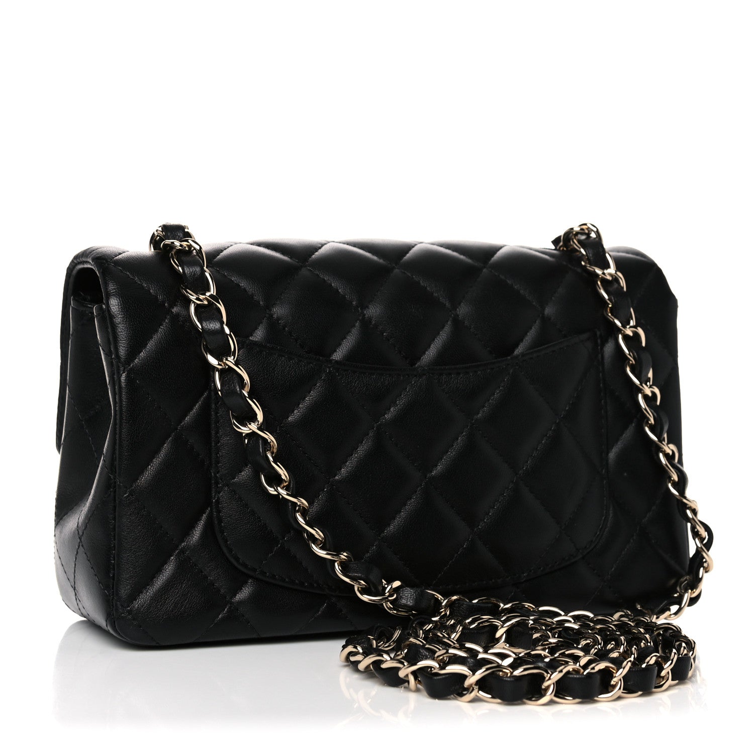 Chanel Lambskin Quilted Mini Rectangular Flap Black 2 of 10