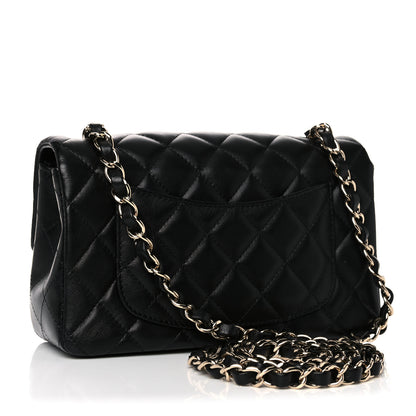 Chanel Lambskin Quilted Mini Rectangular Flap Black 2 of 10