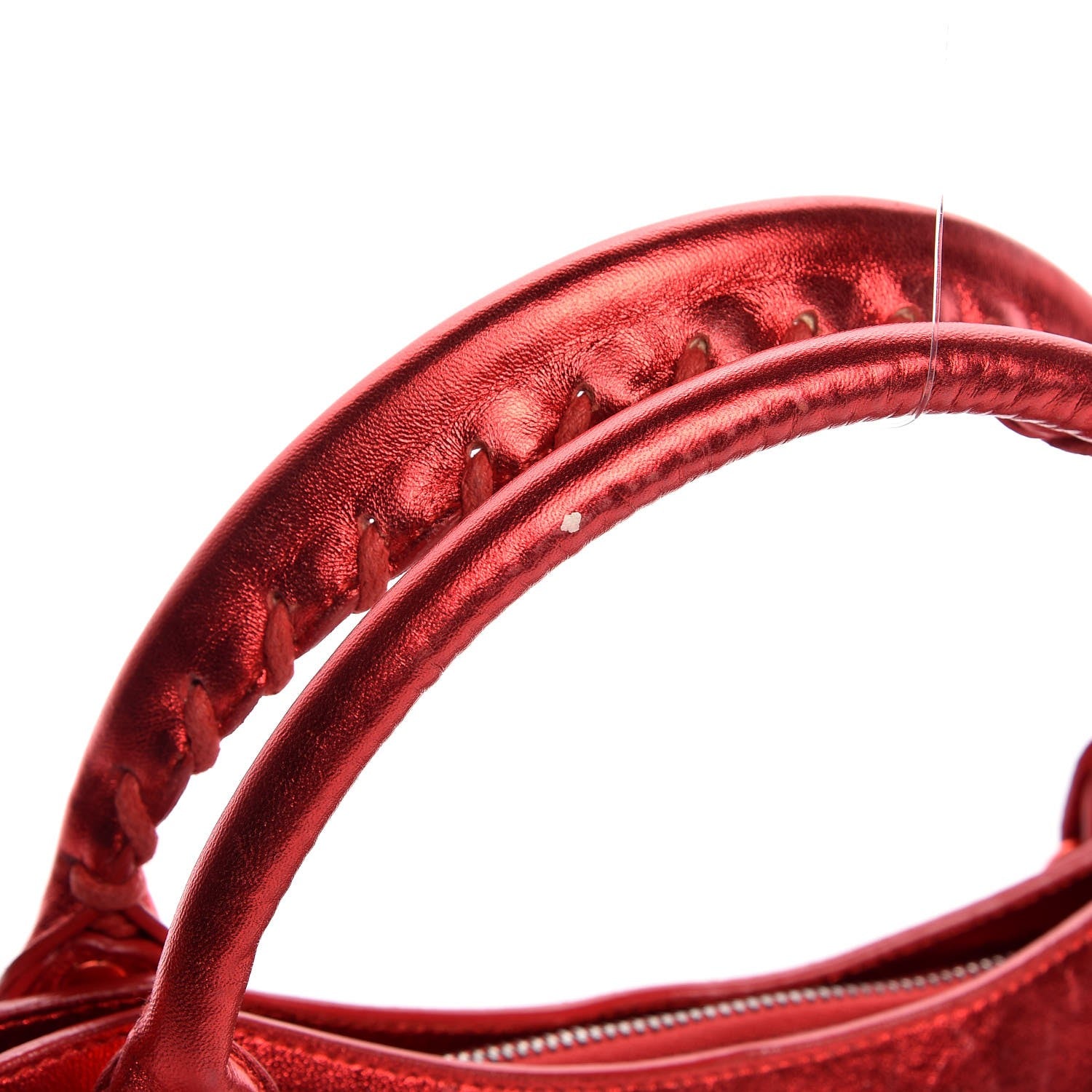 Balenciaga Metallic Chevre Classic Hardware Mini Classique  First Red 8 of 8