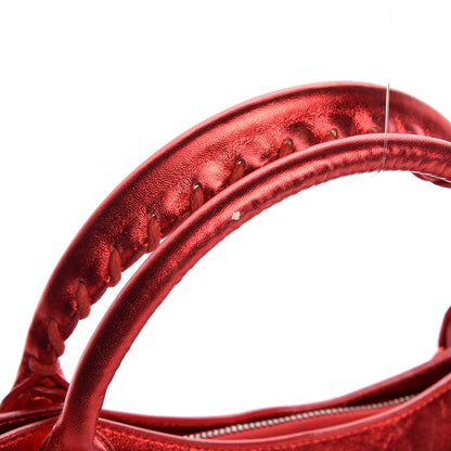 Balenciaga Metallic Chevre Classic Hardware Mini Classique  First Red 8 of 8