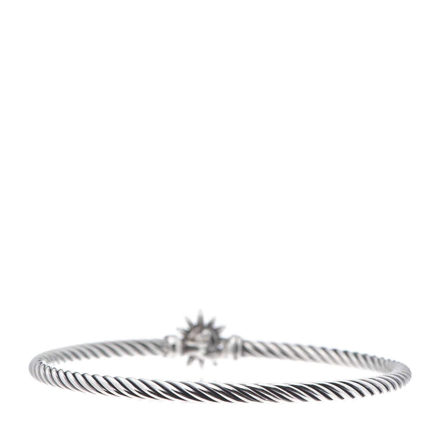David Yurman Sterling Silver Diamond Starburst Bracelet 3 of 6