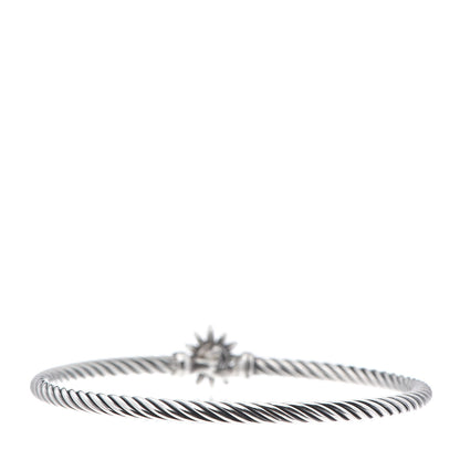 David Yurman Sterling Silver Diamond Starburst Bracelet 3 of 6