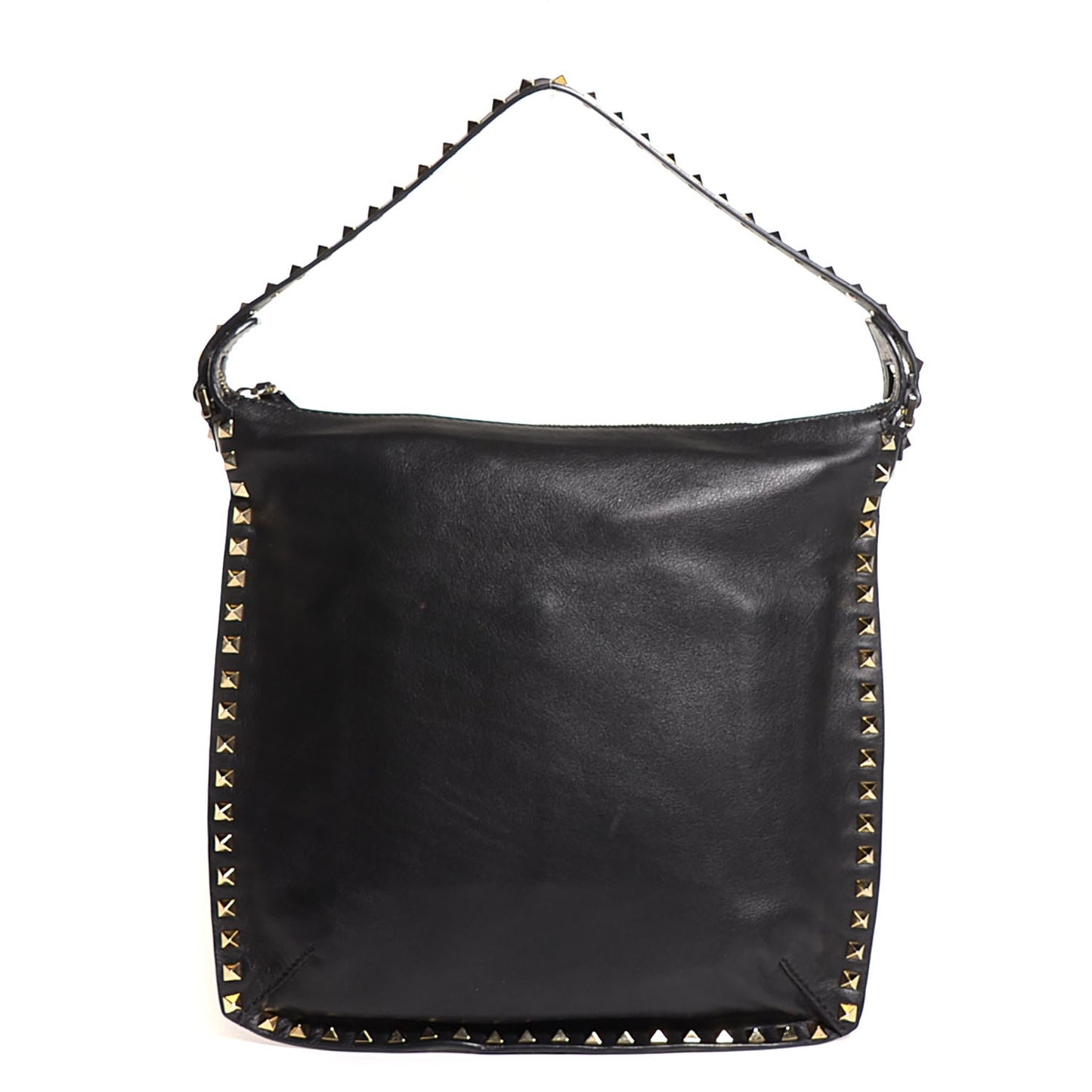 Vitello Small Rockstud Hobo Black
