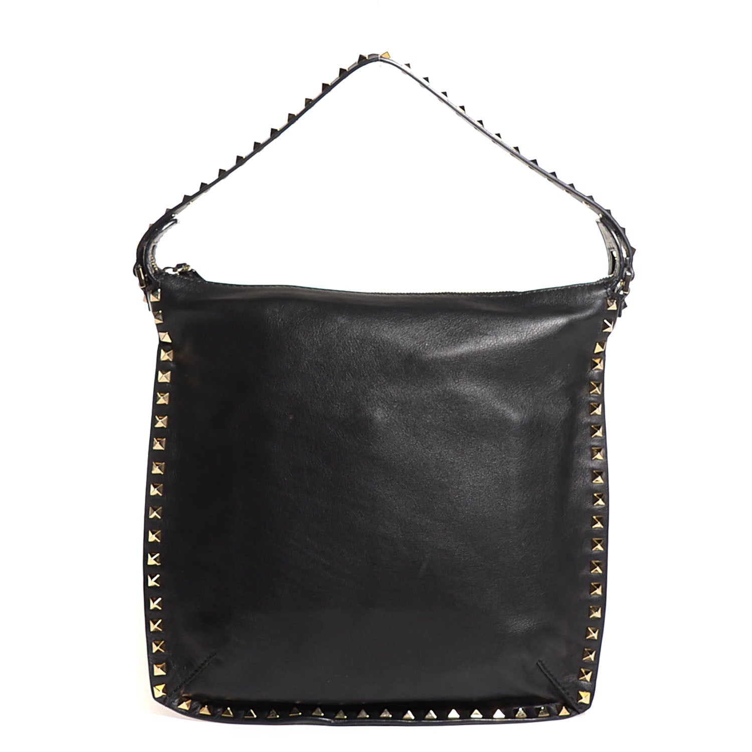 Valentino Garavani Vitello Small Rockstud Hobo Black 1 of 6