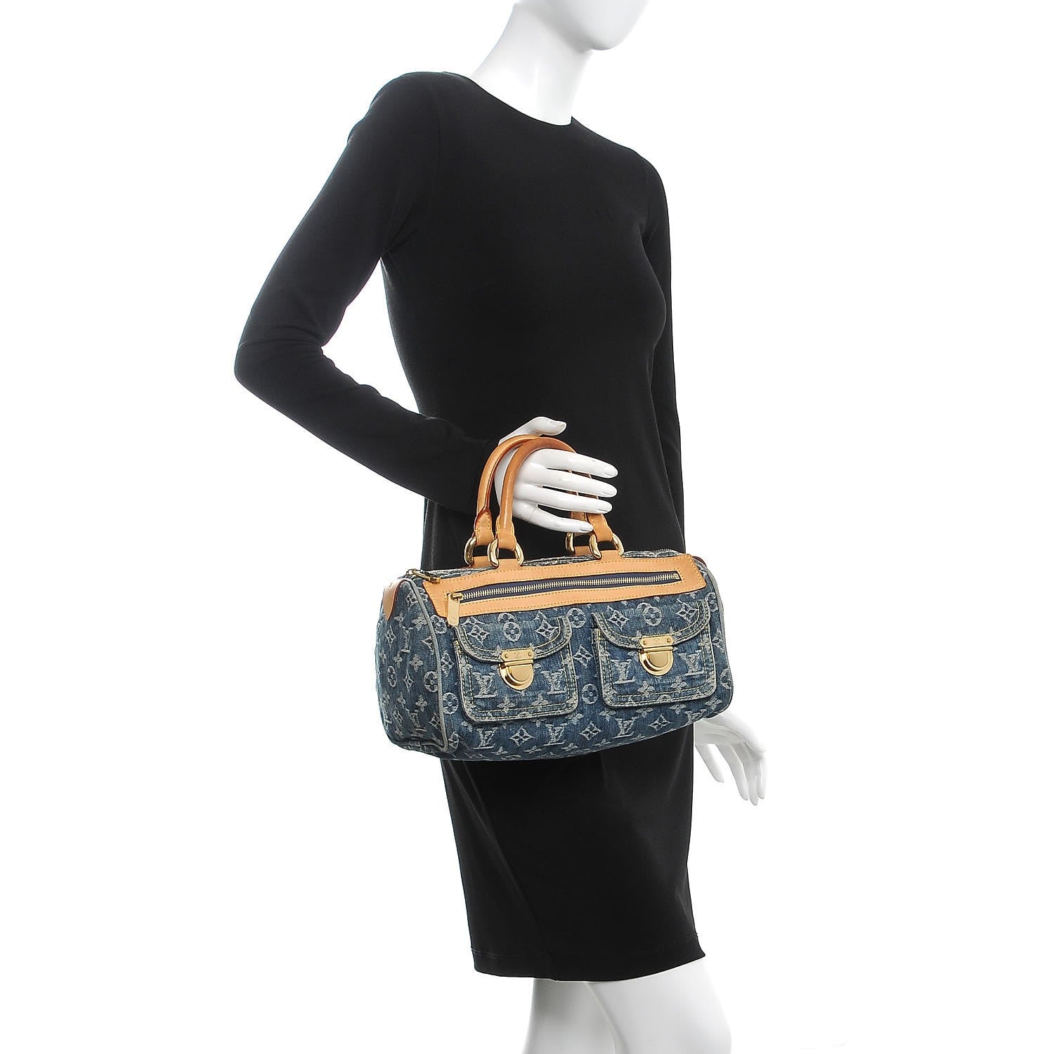 Louis Vuitton Monogram Denim Neo Speedy Blue 2 of 7