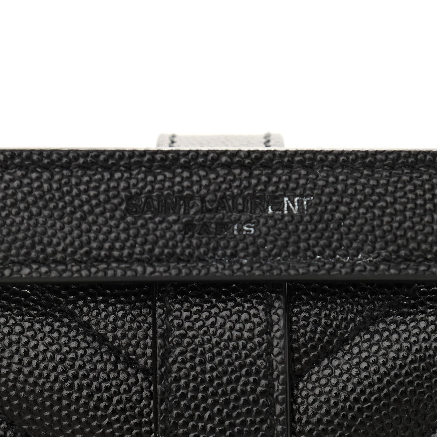 Saint Laurent Grain De Poudre Matelasse Chevron Large Monogram Satchel Black 13 of 13