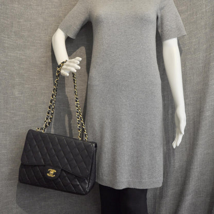 Chanel Caviar Jumbo Flap Black GHW 2 of 10