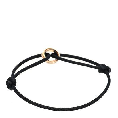 Cartier 18K Pink Yellow White Gold Trinity Adjustable Cord Bracelet Black 2 of 4